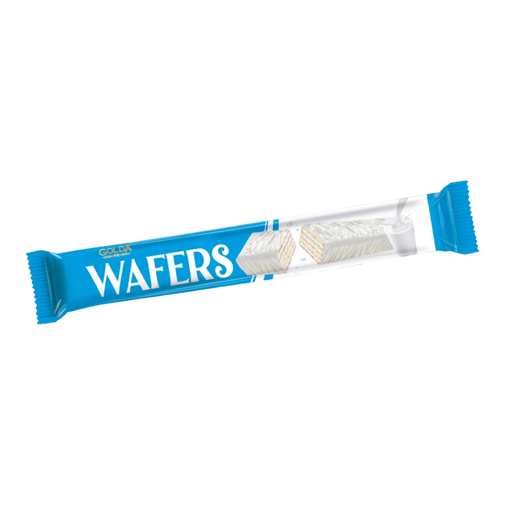 Wafers White Cocoa Coated Wafer with Milk Cream